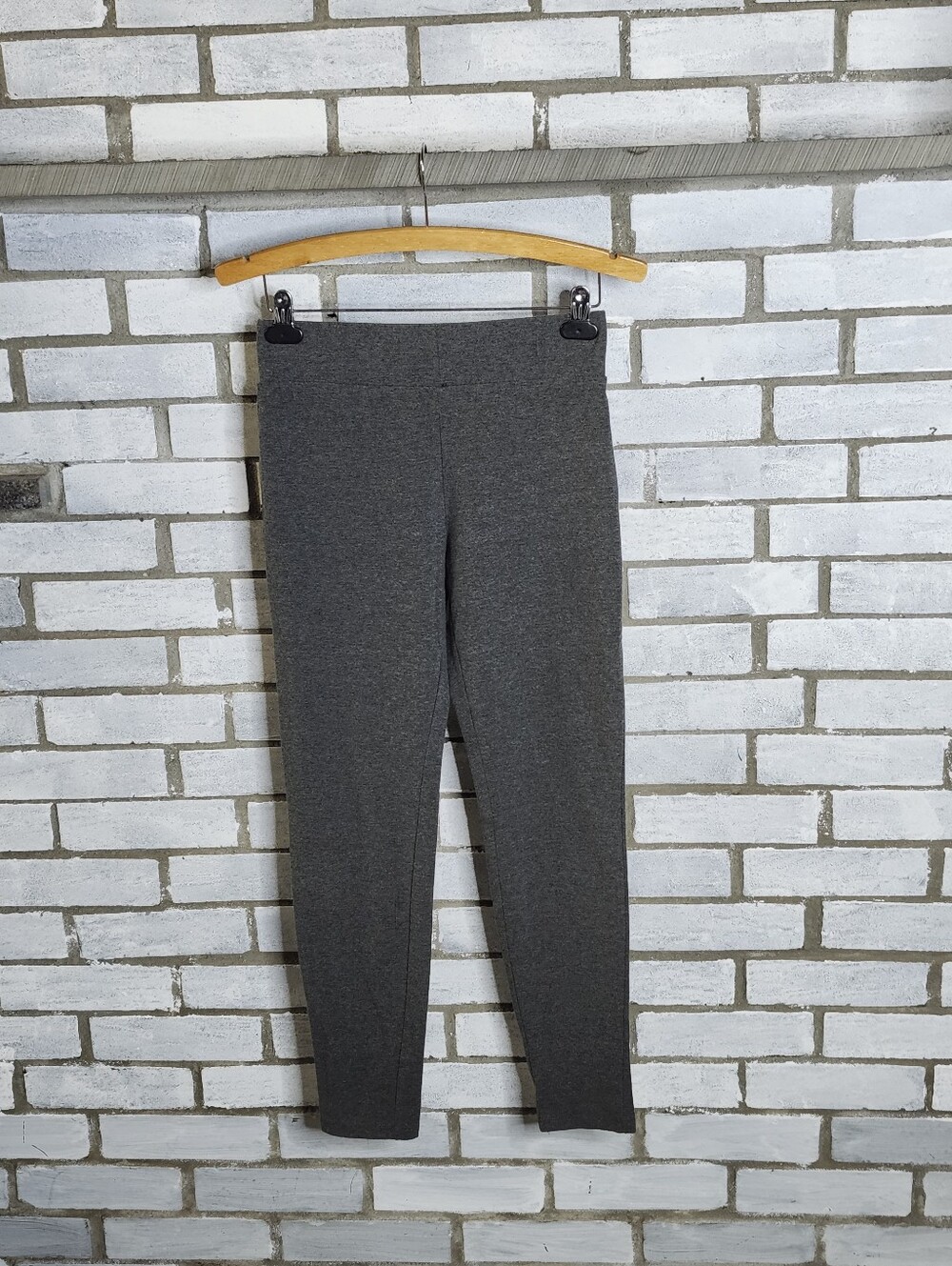 • West Loop Women's Pull On Cotton Blend Stretch Leggings Size Medium Gray